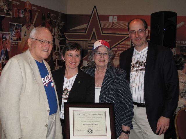 Don Cleveland; Stephanie Fulton with award, Ana Cleveland, Oliver Bogler