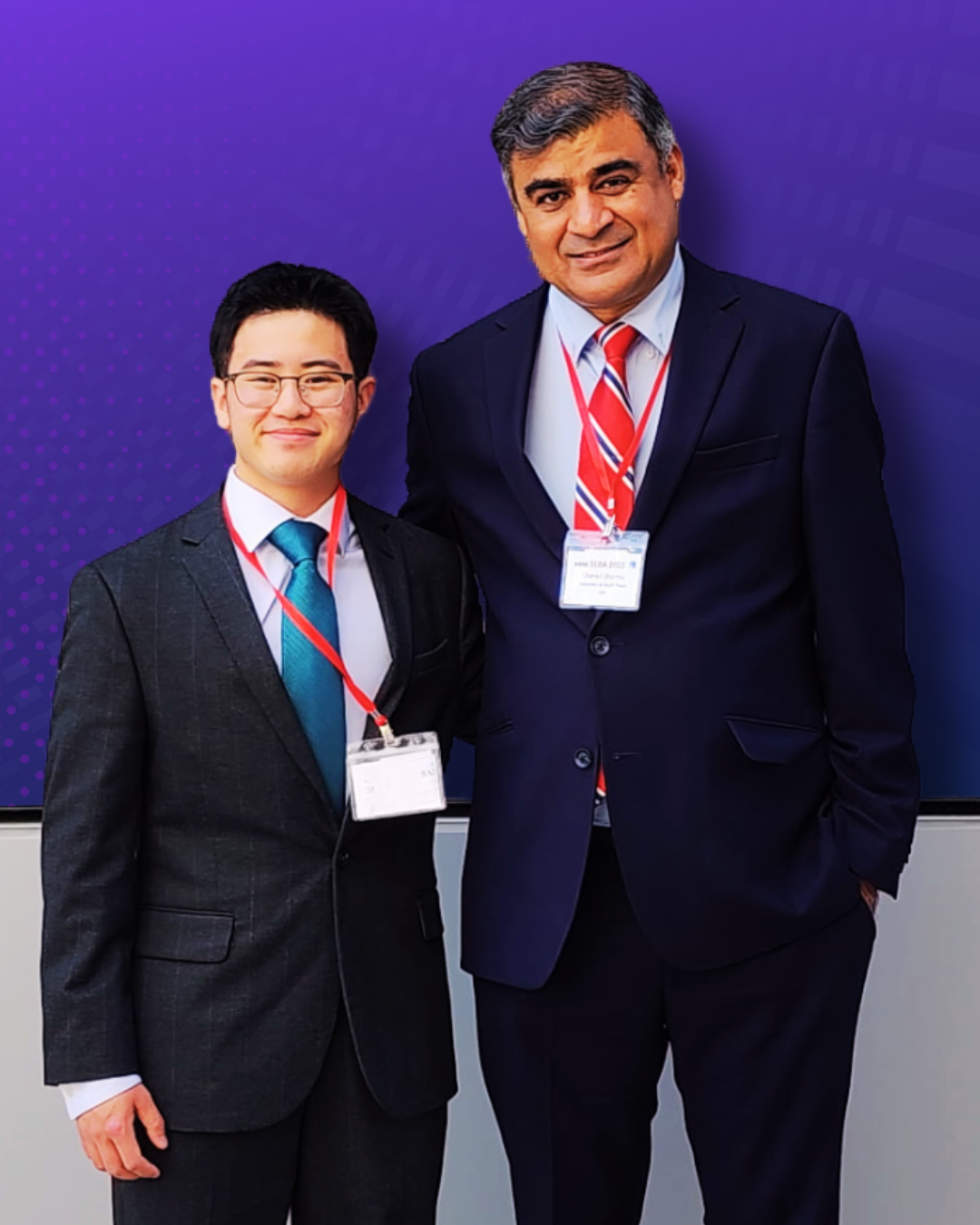 Andrew Summitt standing next to Dr. Sharad Sharma